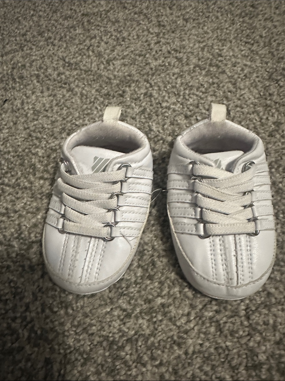 K-Swiss White Kids Lace-Up Sneaker Shoes